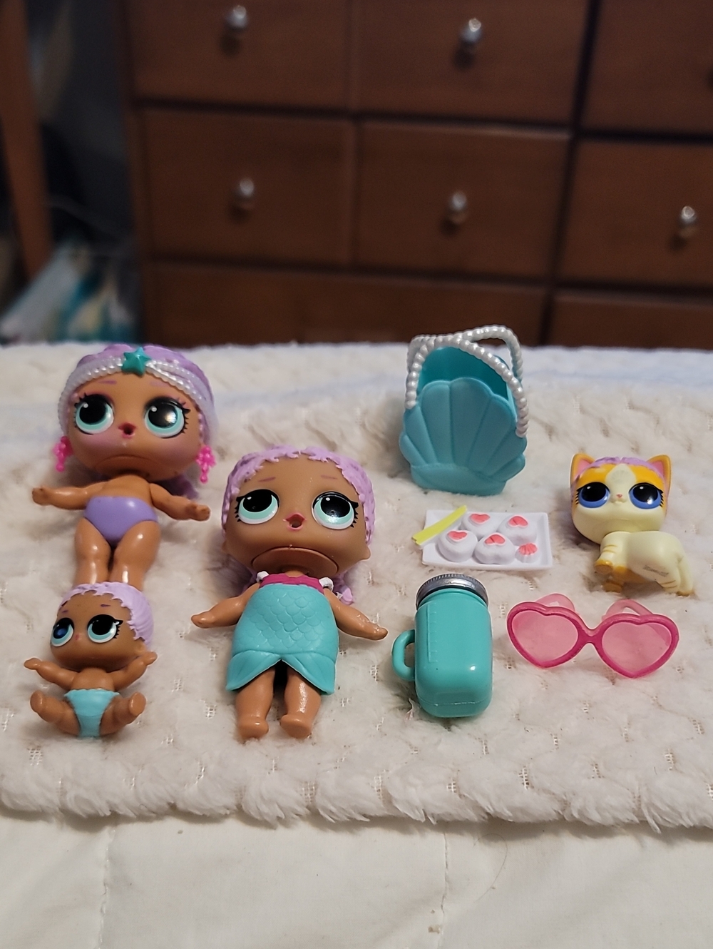 L.O.L. Surprise! Merbaby Dolls Collection Of 8 (As Seen Condition)